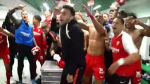 Así se vivió en los vestuarios la victoria del Sevilla