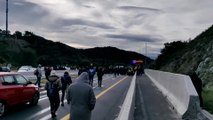 Autopista cortada en La Jonquera por Tsumani Democràtic