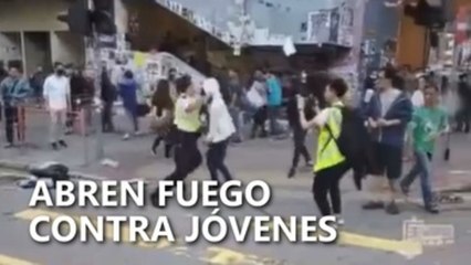 Un manifestante de Hong Kong, en estado grave tras recibir disparo policial
