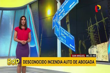 San Miguel: desconocidos incendian auto de abogada