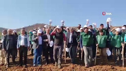 Geniş güvenlik önlemleri altında 6 bin fidan dikildi