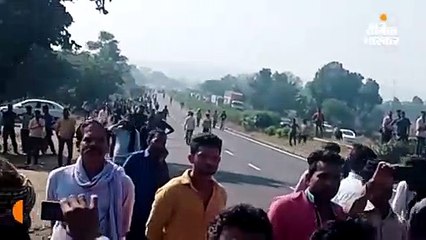 डीजल से भरे टैंकर में आग लगी