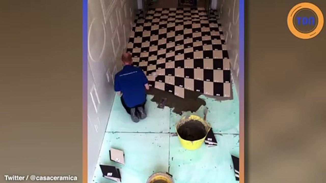 Cette entreprise pose un carrelage qui est une illusion d'optique incroyable !