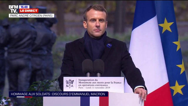 Emmanuel Macron: Parce qu'il le faut nous continuerons, aujourd’hui comme hier, à défendre nos valeurs et à combattre nos ennemis