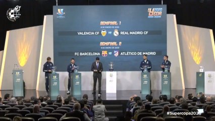 Así fue el sorteo de la Supercopa de España 2020