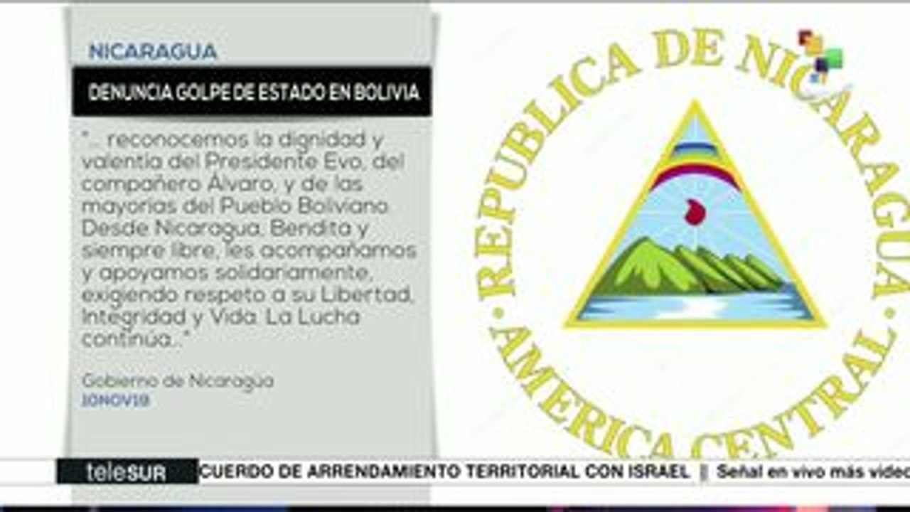 teleSUR Noticias: Se consuma golpe de Estado en Bolivia