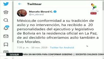 Tirado: En Bolivia se repitió golpe como a Manuel Zelaya en Honduras