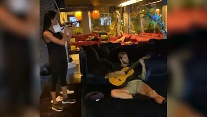 Ramos se despide de sus hijos antes de concentrarse con la Selección