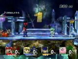 Super Smash Bros. Brawl - Mario VS Toon Link VS Ike VS Kirby