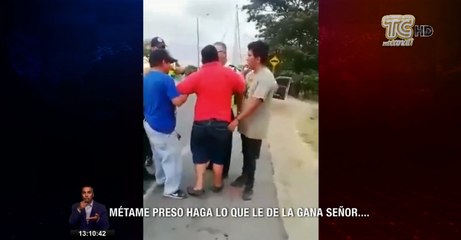 Notario acusado de agredir a un agente de la CTE asistió a rendir su versión