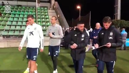 Entrenamiento de la selección española