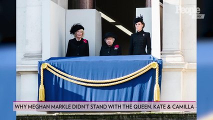 Meghan Markle Didn’t Stand with the Queen, Kate & Camilla at Remembrance Ceremony — Here's Why
