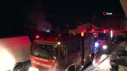 Gecekondu yangını itfaiyeyi seferber etti