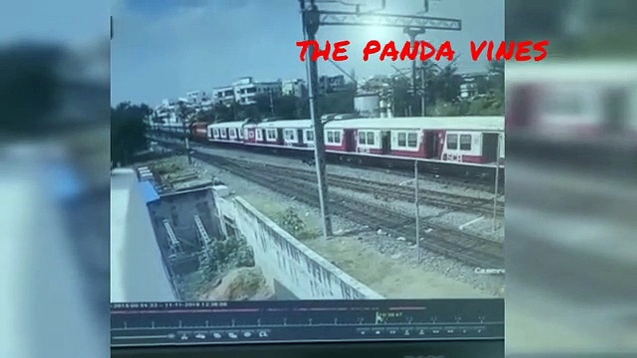 Falaknuma MMTS train collided with express train at kacheguda railway station in Hyderabad