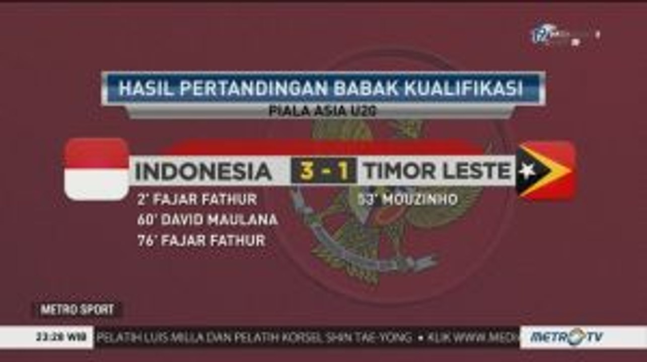 Kualifikasi Piala Asia U-19 2020, Indonesia Tekuk Timor Leste 3-1