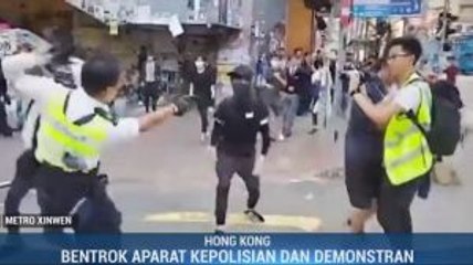 Polisi Hong Kong Tembak Seorang Demonstran