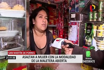 Nueva modalidad: asaltan a mujer con maletera abierta para ocultar su placa