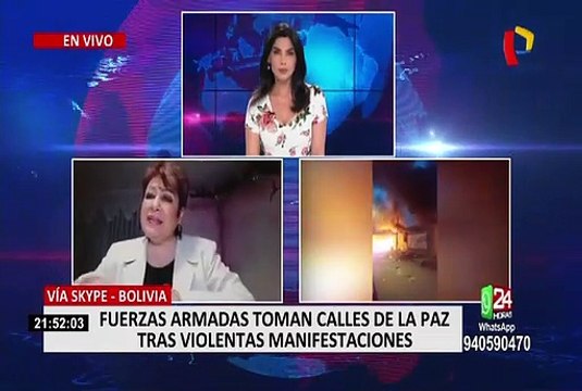 Bolivia: Fuerzas Armadas toman calles de La Paz tras violentas manifestaciones