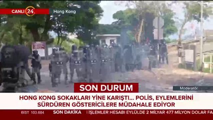 Hong Kong sokakları yine karıştı