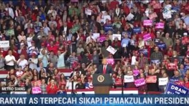 Rakyat AS Terpecah Sikapi Pemakzulan Presiden Trump