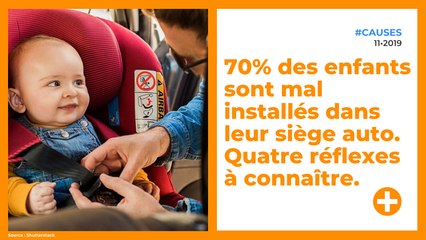 70% des enfants sont mal installés dans leur siège auto. Quatre réflexes à connaître.