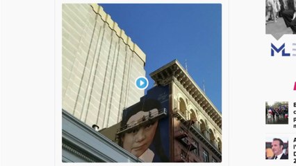 Un portrait géant de Greta Thunberg à San Francisco