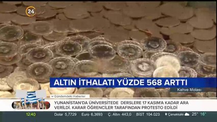 Altın ithalatı ekim ayında yüzde 568'lik rekor artış gösterdi