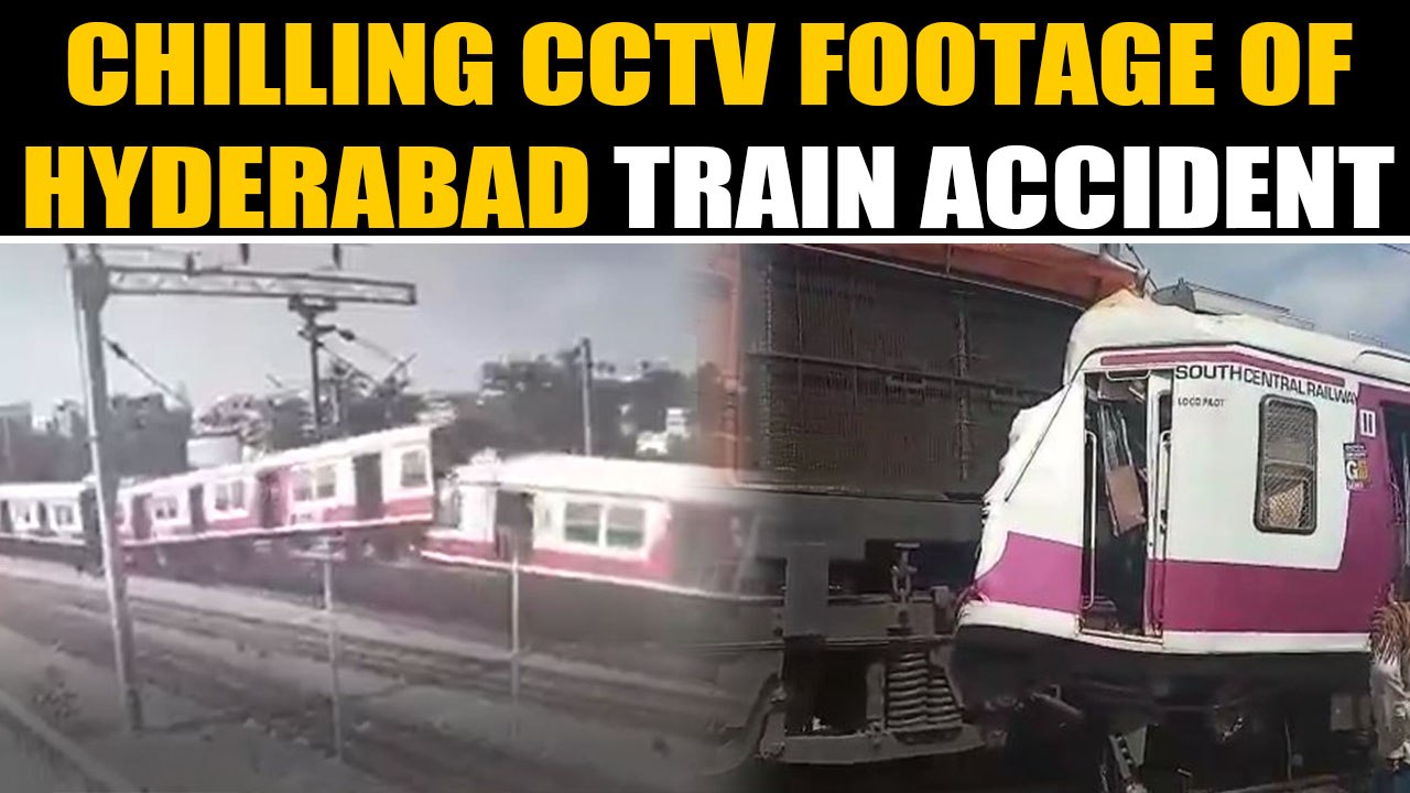 Hyderabad Cctv Footage Of The Mmts Train Collision Goes Viral Oneindia News Video Dailymotion