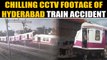Hyderabad: CCTV footage of the MMTS train collision goes viral | OneIndia News