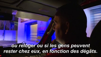 Séisme: les pompiers inspectent les bâtiments