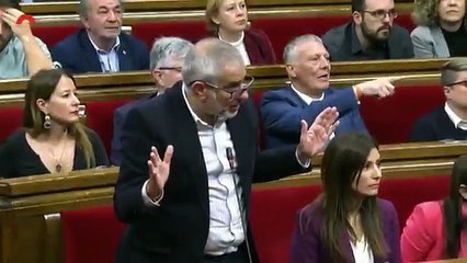 El grupo parlamentario de Ciutadans ha abandonado el hemiciclo en el momento de la votación de la moción de la CUP
