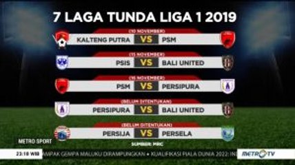 Tujuh Laga Tunda Liga 1 2019 Digelar Bulan November