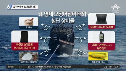 北 오징어잡이배에서 스마트폰, 왜?