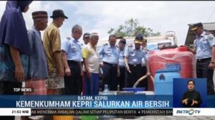 Kemenkumham Kepri Salurkan Bantuan Air Bersih