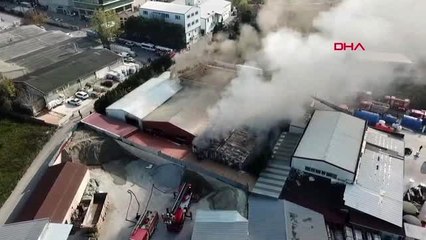 Tuzla'da fabrikada yangın