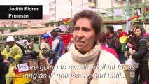 Bolivians maintain barricades in the city of La Paz