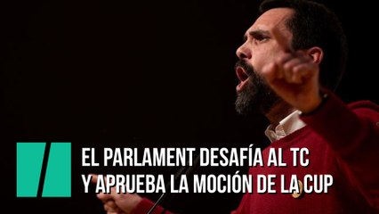 El Parlament desafía al TC y aprueba sobre la autodeterminación