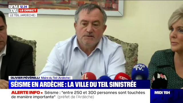 Maire du Teil: Les assurances doivent prendre en compte dès aujourd'hui le sinistre dû au séisme en Ardèche