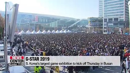 Download Video: S. Korea's largest game exhibition G-Star to kick off Thursday in Busan