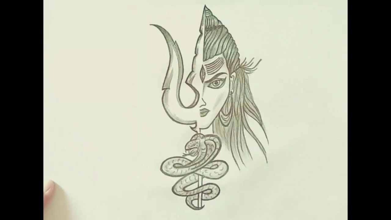 How to draw lord shiva sketch with paper and pencil || art 9 god ...