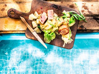 Turnedó de cerdo con ensalada de melón