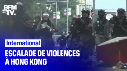 Hong Kong a connu lundi une journée de mobilisation très violente