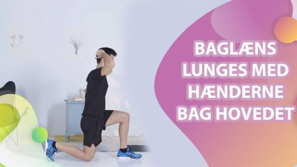 Baglæns lunges med hænderne bag hovedet - Bedre Livsstil