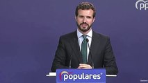 Casado: «Este acuerdo no es bueno para los españoles pero el PP será alternativa»