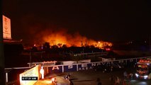 Intenso incendio se registró junto a la Base Naval Norte de Guayaquil
