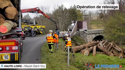 Un camion s’est renversé sur la commune de Mazet-Saint-Voy
