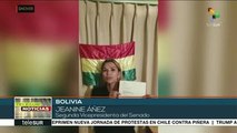 Bolivia: senadora Áñez exige a FFAA enviar a elementos a las calles