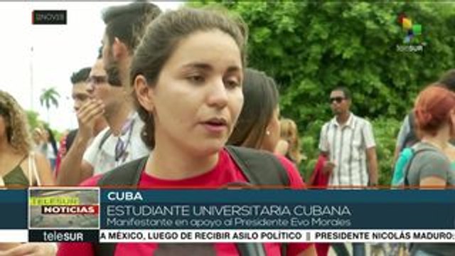 Cubanos expresan apoyo a Evo Morales y pueblos originarios de Bolivia