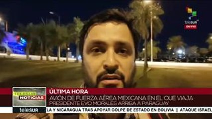 Avión mexicano en el que viaja Evo Morales llega a Paraguay