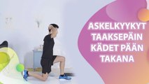 Askelkyykyt taaksepäin: kädet pään takana -  Askel Terveyteen